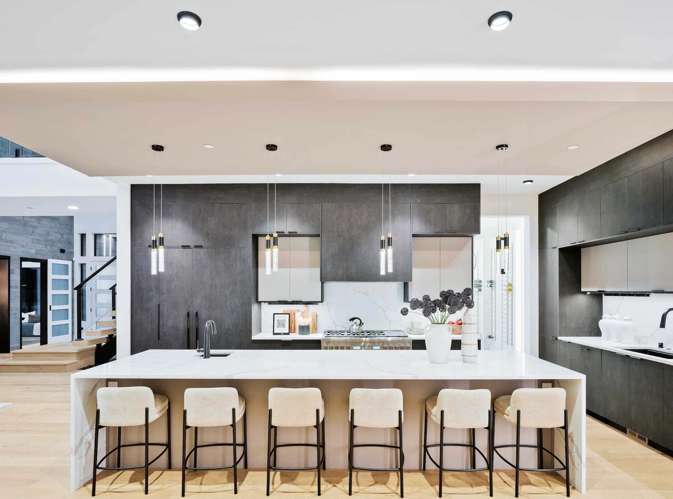 Modern residential living space with smart automation